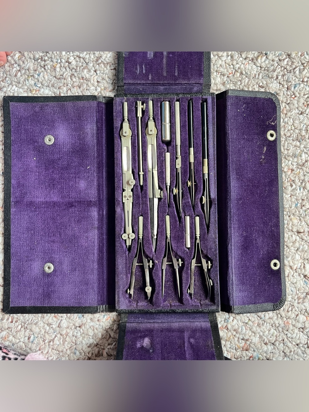 Vintage F & B Friedmann Germany Drafting tools with case